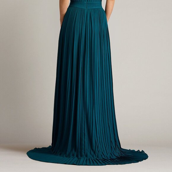 NWT Tadashi Shoji Althea Sequin Embroidered Gown Dress CHK25162L Tea leaf size 6 - Picture 4 of 4